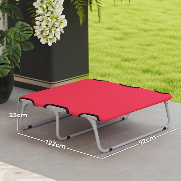 AllMyPets Brandina per Cani Piccoli Pieghevole per Interno ed Esterno Metallo e Tessuto Oxford 71x58x20 cm colore Rosso - K585RD