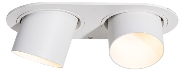 Set di 6 faretti da incasso bianchi GU10 50mm 2-Luci - Installa