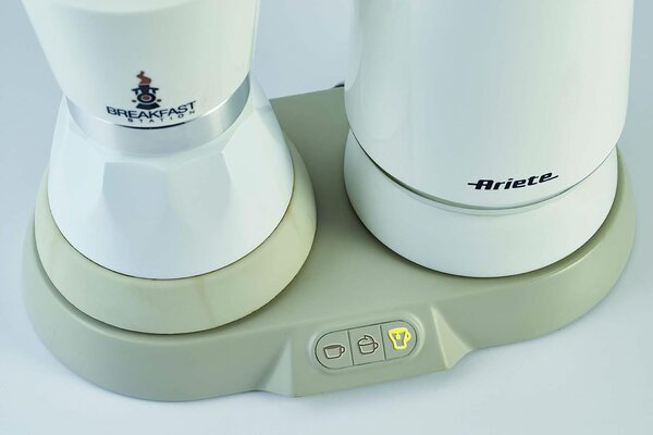 Ariete Breakfast Station 1344 Caffettiera elettrica Moka 2 o 4 Tazze Caff Macinato in Polvere + Cappuccinatore Montalatte