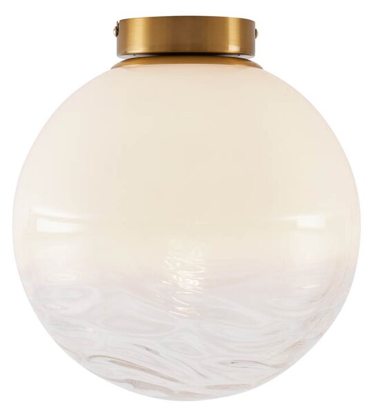 Lampada da soffitto di design in ottone con vetro bianco sfumato - Pillon