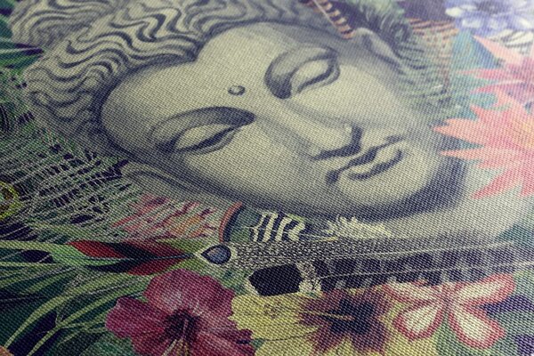 Stampa su tela – Buddha su sfondo esotico