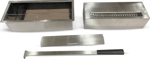 Divina Fire Bruciatore per camino a bioetanolo 1.5 Litri Acciaio Inox 430SS 30x12.5x8.5 h cm - DF42475