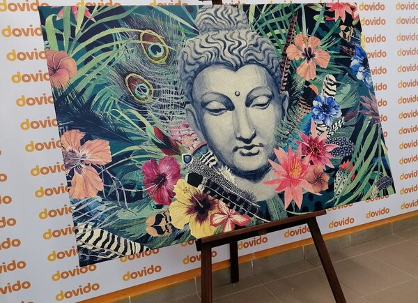 Stampa su tela – Buddha su sfondo esotico