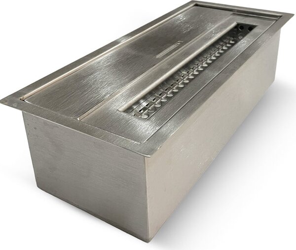 Divina Fire Bruciatore per camino a bioetanolo 1.5 Litri Acciaio Inox 430SS 30x12.5x8.5 h cm - DF42475