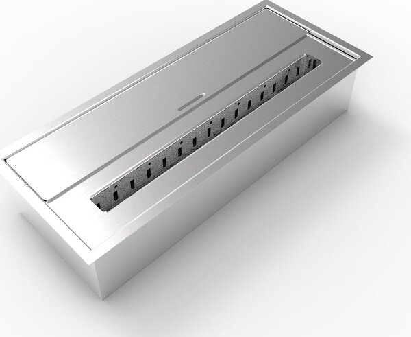 Divina Fire Bruciatore per camino a bioetanolo biocamino in acciaio inox 3.5 Litri 45.7x18.7xH9.5 cm - DF87065