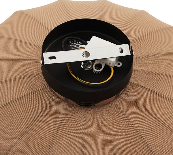 Lampada da soffitto Japandi marrone con paralume in tessuto - Bida