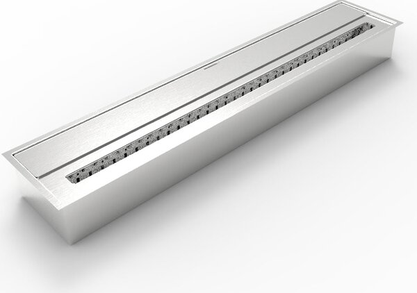 Divina Fire Bruciatore per camino a bioetanolo biocamino in acciaio inox 7 Litri 91.5x18.7xH9.5 cm - DF87067