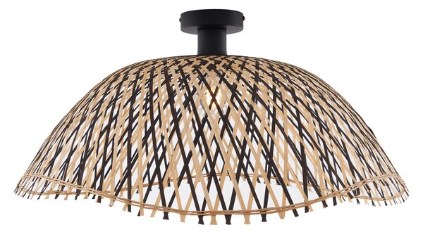 Lampada da soffitto Art Déco in bambù nero 60 cm - Alka