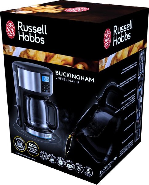 Russell Hobbs Buckingham 20680-56 Macchina Caff Americano Caff Macinato in Polvere 15 Tazze