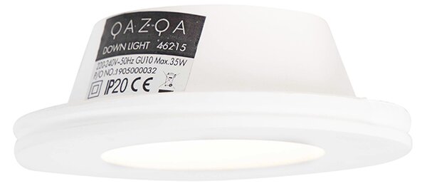 Set di 6 faretti da incasso bianchi 13 cm rotondi - Gypsy Stucco