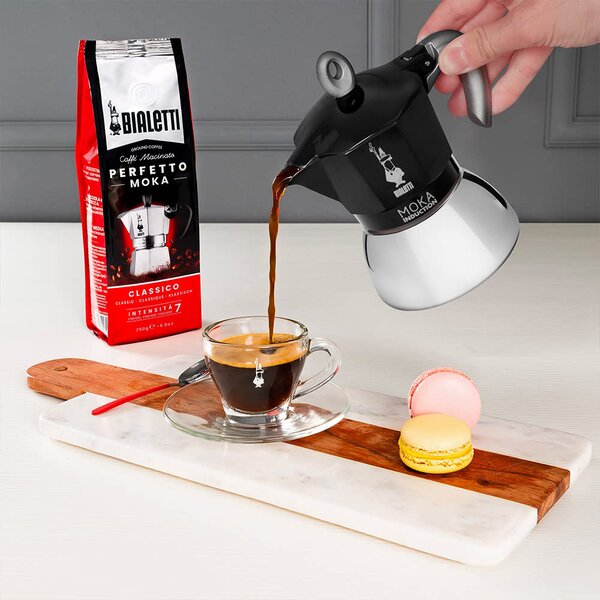 Bialetti Caffettiera 2 Tazze per induzione Alluminio colore Nero - 0006932