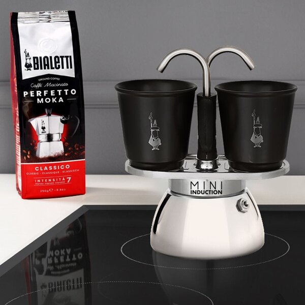 Bialetti Caffettiera Manuale colore Argento - Mini Express Induction 0007310
