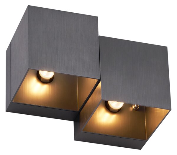 Applique moderna in metallo canna di fucile 2 luci - Transfer Double