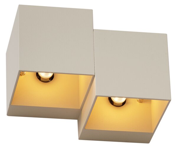 Applique moderna beige 2 luci - Transfer Double