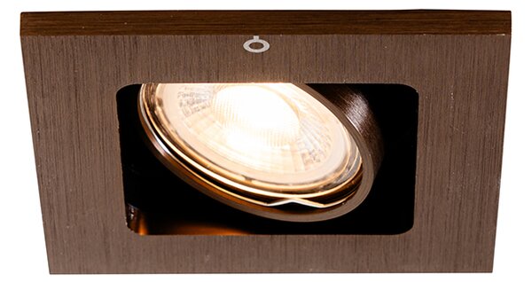 Set di 6 faretti da incasso moderni bronzo scuro orientabili - Qure