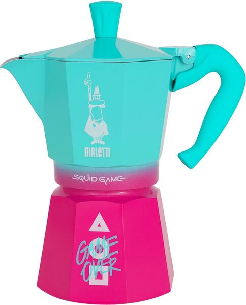 Bialetti Caffettiera Espresso Moka 6 Tazze in Alluminio Limited Edition Squidgame - 0005393