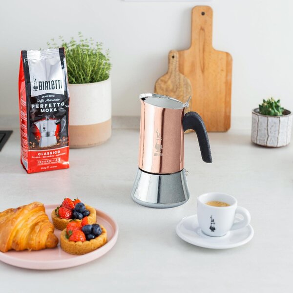 Bialetti Caffettiera Moka 4 Tazze in Acciaio Inox colore Rame Venus - 0007284/CN
