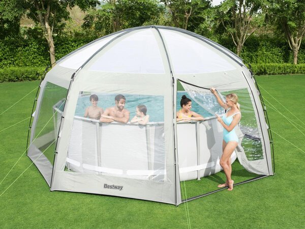 Cupola protettiva per piscine rotonde 600 cm x 295 cm - KENYATO di BESTWAY