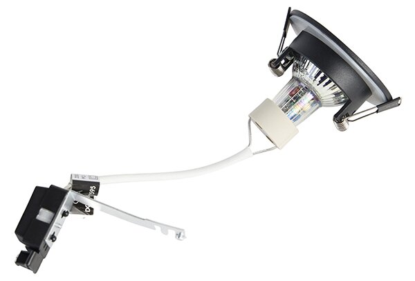 Set di 6 faretti da incasso moderni neri rotondi IP44 - Xena