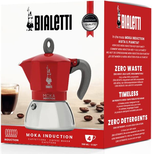 Bialetti Caffettiera Moka Induzione 0.16 lt Alluminio - 6944