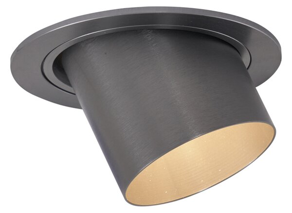 Faretto da incasso moderno canna di fucile GU10 50 mm rotondo orientabile - Installa