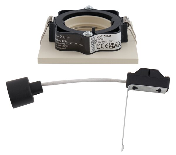 Set di 6 faretti da incasso moderni beige GU10 50mm orientabili e inclinabili - Qure