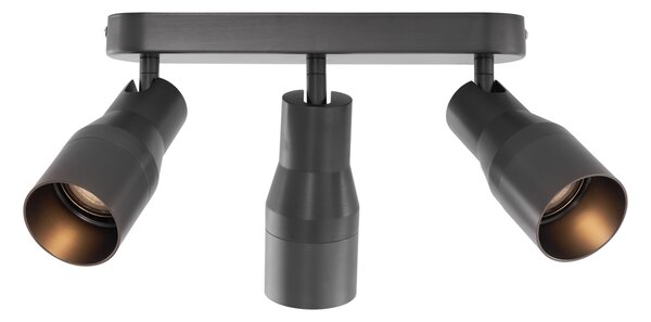 Faretto da soffitto rotondo colore canna di fucile GU10 50 mm 3 luci - Stanley