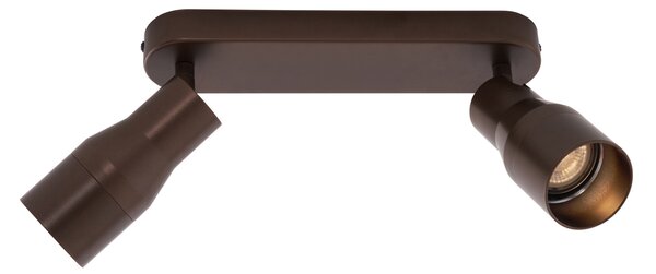 Faretto da soffitto rotondo bronzo scuro GU10 50mm 2 luci - Stanley
