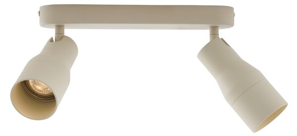 Faretto da soffitto rotondo beige GU10 50mm 2 luci - Stanley