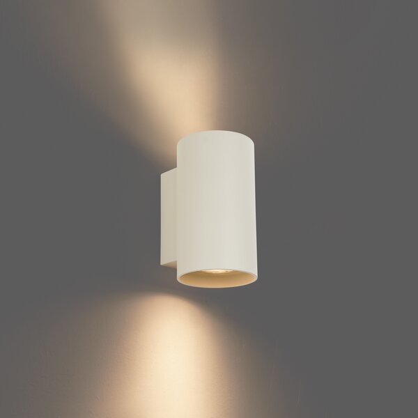 Applique moderna beige GU10 50mm rotonda 2 luci - Sandy
