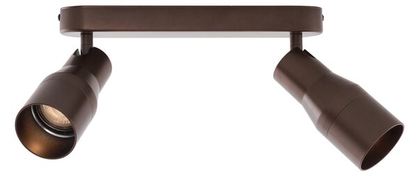 Faretto da soffitto rotondo bronzo scuro GU10 50mm 2 luci - Stanley