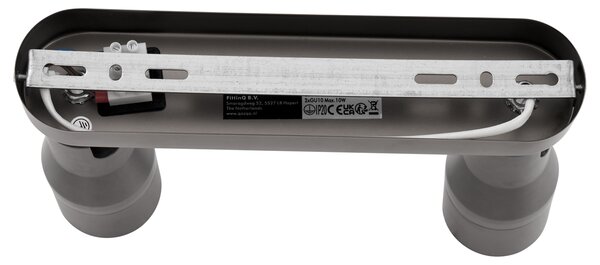 Faretto da soffitto rotondo colore canna di fucile GU10 50 mm 2 luci - Stanley