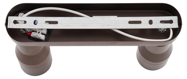 Faretto da soffitto rotondo bronzo scuro GU10 50mm 2 luci - Stanley