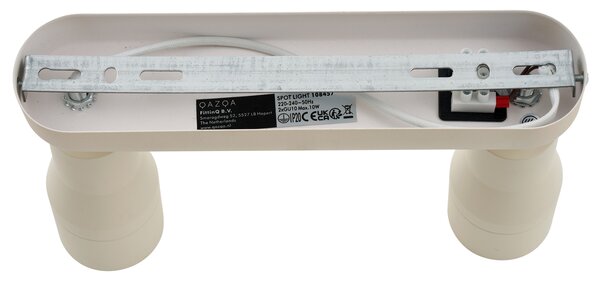 Faretto da soffitto rotondo beige GU10 50mm 2 luci - Stanley