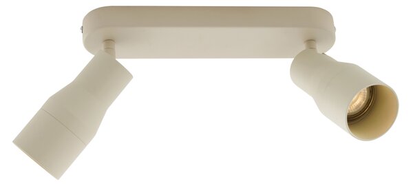 Faretto da soffitto rotondo beige GU10 50mm 2 luci - Stanley