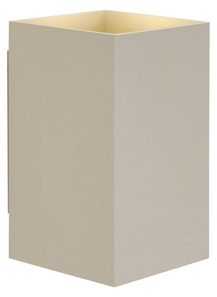 Applique moderna beige GU10 quadrata 2 luci - Sandy