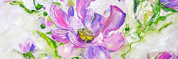 Stampa su tela – Fiori dipinti in versione estiva