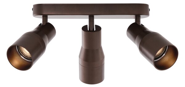 Faretto da soffitto rotondo bronzo scuro GU10 50mm 3 luci - Stanley