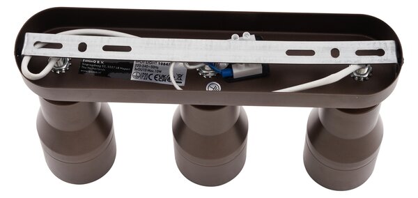 Faretto da soffitto rotondo bronzo scuro GU10 50mm 3 luci - Stanley