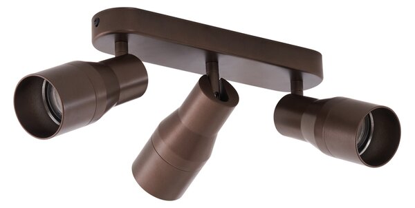 Faretto da soffitto rotondo bronzo scuro GU10 50mm 3 luci - Stanley