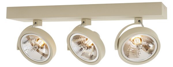 Faretto da soffitto moderno beige G9 rotondo orientabile a 3 luci - Go