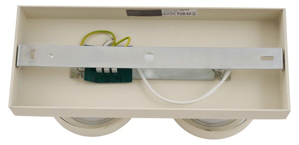 Faretto da soffitto moderno beige G9 girevole e orientabile a 2 luci - Go