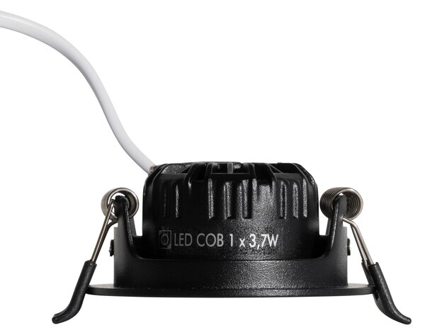 Faretto incasso nero orientabile 6,5 cm con LED incluso IP54 Ultra Slim - Pupil