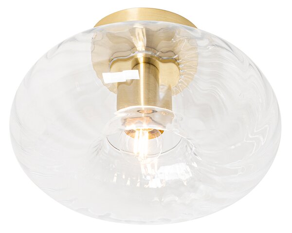 Plafoniera smart oro con vetro incl. Wifi P45 - Ayesha