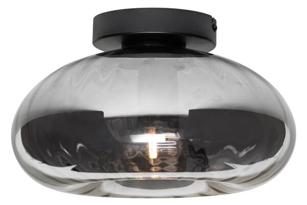 Plafoniera smart nera con vetro fumé incl. WiFi P45 - Ayesha
