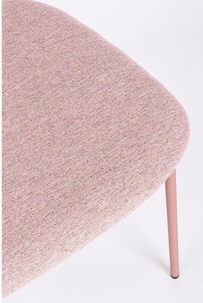 Sedia da pranzo rosa in imbottito Inka – Yes Everyday
