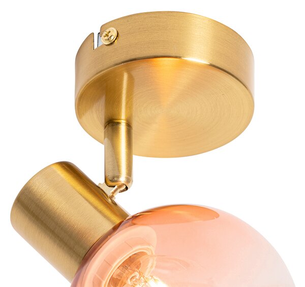 Faretto smart oro con vetro rosa incl. WiFi P45 - Vidro