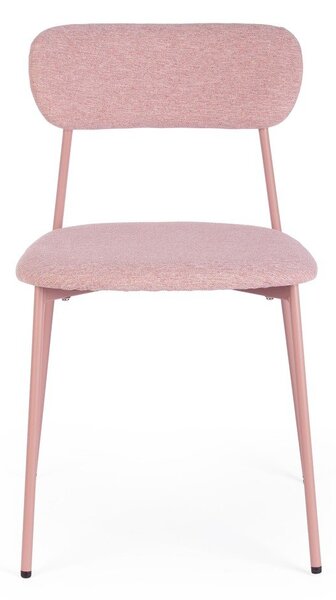 Sedia da pranzo rosa in imbottito Inka – Yes Everyday