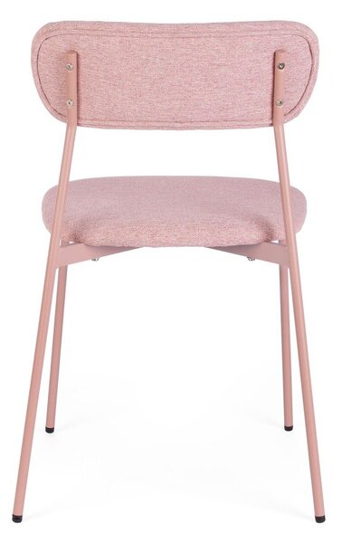 Sedia da pranzo rosa in imbottito Inka – Yes Everyday