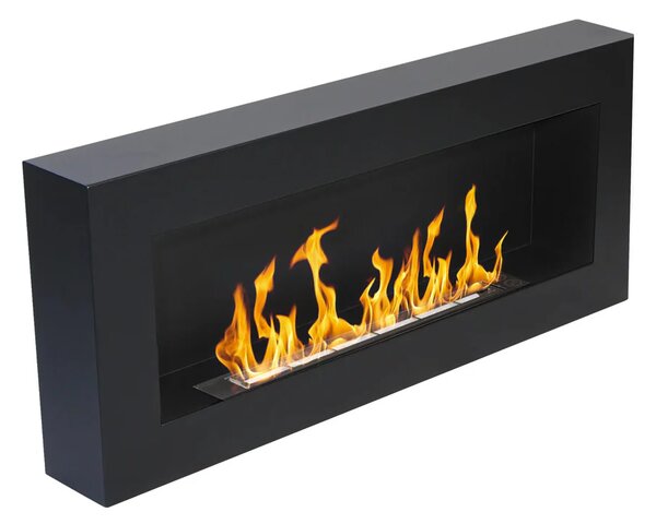 Divina Fire Camino a bioetanolo biocamino da parete Siena Nero 90x12x40 h - DF91022
